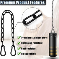 2 Pack Hanging Swing Chain with 4 Carabiners 25in, Swing Chairs - Black / 25in×2pcs - image 4