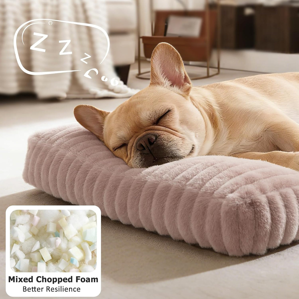 FURTIME Dog Beds Large Sized Dog, Washable Dog Bed for Crate - Pink / M(29"x21"x3") - image 3