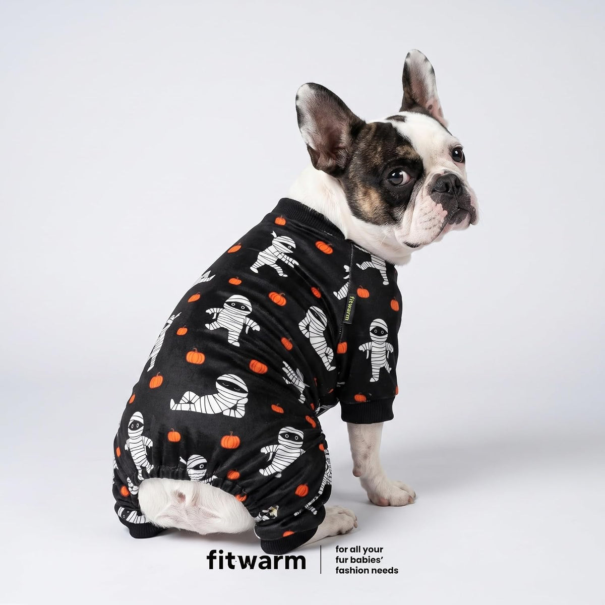 Fitwarm Funny Duck Dog Pajamas - Mummy & Pumpkin / Medium - image 2
