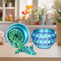 Small Dragon Eggs with Dragon Inside - Sky Blue Ombre / S (H:3.9 inches) - image 4