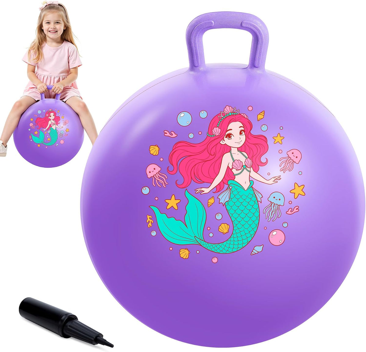 ZOOJOY 18 inch blue dinosaur hopper ball for kids with handle - view 4
