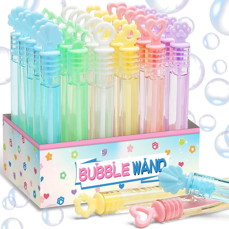 30 Pack Mini Bubble Wands with Gift Box - Cute Shapes