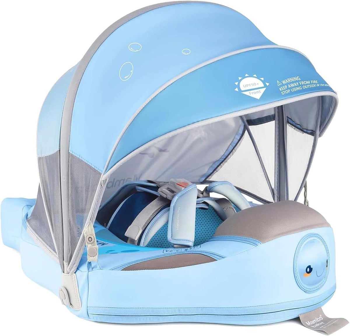 Baby Floats for Pool with Canopy Removable Sun Protection Canopy - Turtle Upgrade