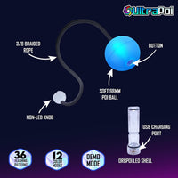 UltraPoi OrbPoi LED poi balls set with silicone knob handles, leashes and storage bag - view 4