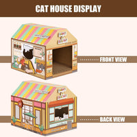 SEKAM Cardboard Cat House with Scratcher/Catnip - Coffee shop - image 3