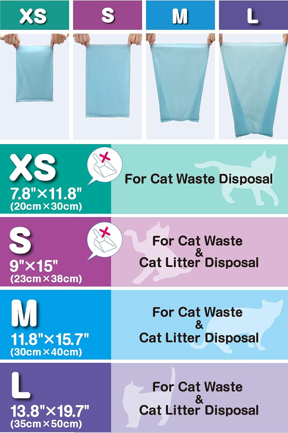 BOS Amazing Odor Sealing Cat Waste Disposal Bags - 90 Count (Pack of 2) - image 3