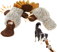 Squeaky Dog Toys, Stuffed Large Dog Toys to Keep Them Busy - Brown
