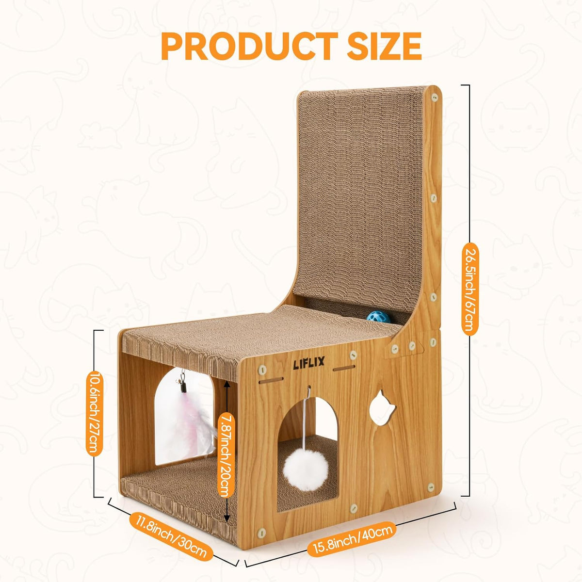 L-Shaped Double-Layer cat Scratching Board - image 2