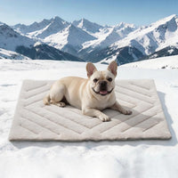 Dog Cooling Mat Self Coolings Foldable Cooling Pad for Dog in Summer - Rectangle,Gray / Medium-36"L x 23"W