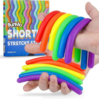 BUNMO Stretchy Strings, Stimulating & Fun Fidget Toys for Kids - Mini Smooth - 12 Pack