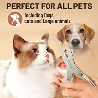 Dog Nail Clippers - All Steel Material, Built-in Spring,Heavy Duty Dog Nail Trimmer Full Metal Razor Sharp Professional for All Dogs Cats with Thick Toena,Dog Nail Trimmers
