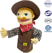 16" Puppets Entriloquist Puppet - H-cowboy - image 2