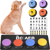 Dog Buttons for Communication, Talking Buttons for Dogs - 4 Pack