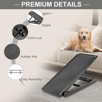 ABORON Dog Ramp,Adjustable Folding Pet Ramp for Bed,Couch,SUV - High Traction Portable Rubber Paw Ramps,Great for Small & Large Old Dogs & Cats, Supports up to 200 lbs,39.3''Long