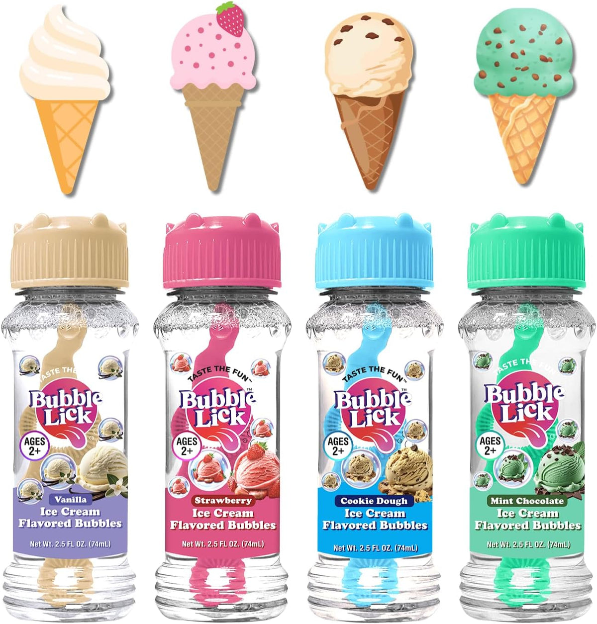 Bubble Lick Ice Cream Flavored Bubbles