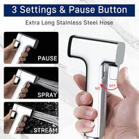 Dog Shower Attachment for Pet Bath,Dog Washing Hose Attachment,Dog Wash Sprayer Kit Includes 2-mode Dog Shower Handheld,118 Inches Stainless Steel Hose,G1/2" Metal Shower Diverter (Sprayer Kit)
