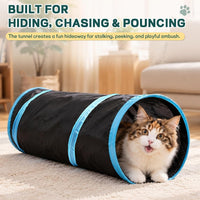 iCAGY 25 Pcs Cat Toys Set, Cat Tunnel Toy for Indoor Cats - Starter Set (black) - image 4
