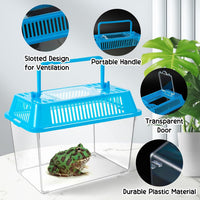 12Pcs Plastic Reptile Terrariums Carrier Cage - S - image 4