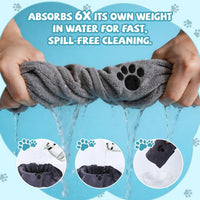 Puomue 2 Pack Microfiber Dog Towels for Drying Dogs - Grey / 40 x 23.6 inches - 2 Pack - image 4