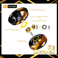 LESHARE X2 Dual-Mode Yoyo for Advanced Players & Teens Beginners – Fun for Kids & Family - Black Gold - image 2