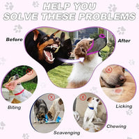 Dog Muzzle, Soft Air Mesh Muzzle for Small Medium Large Dogs Anti Biting Barking Chewing Scavenging, Breathable Adjustable Loop Pets Muzzle with Front Opening Design Allows Panting Drinking(Purple,XL)