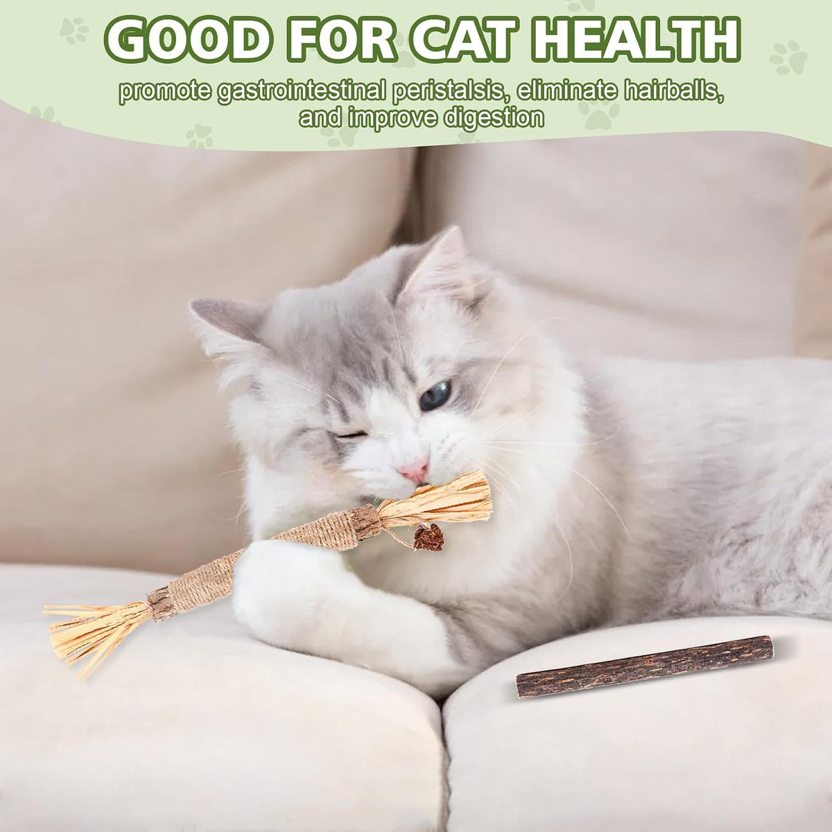 6 Pack Silvervine Sticks for Cat, Natural Catnip Toys – Essentials for Cats - 6 Pack - image 3