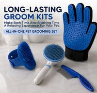 NVNAN Pet Hair Removal Glove for Dogs & Cats - Blue-4 - image 2