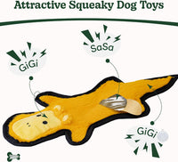 No Stuffing Dog Toys Crinkle Squeaky - Assorted 5 Pack / Small - image 3