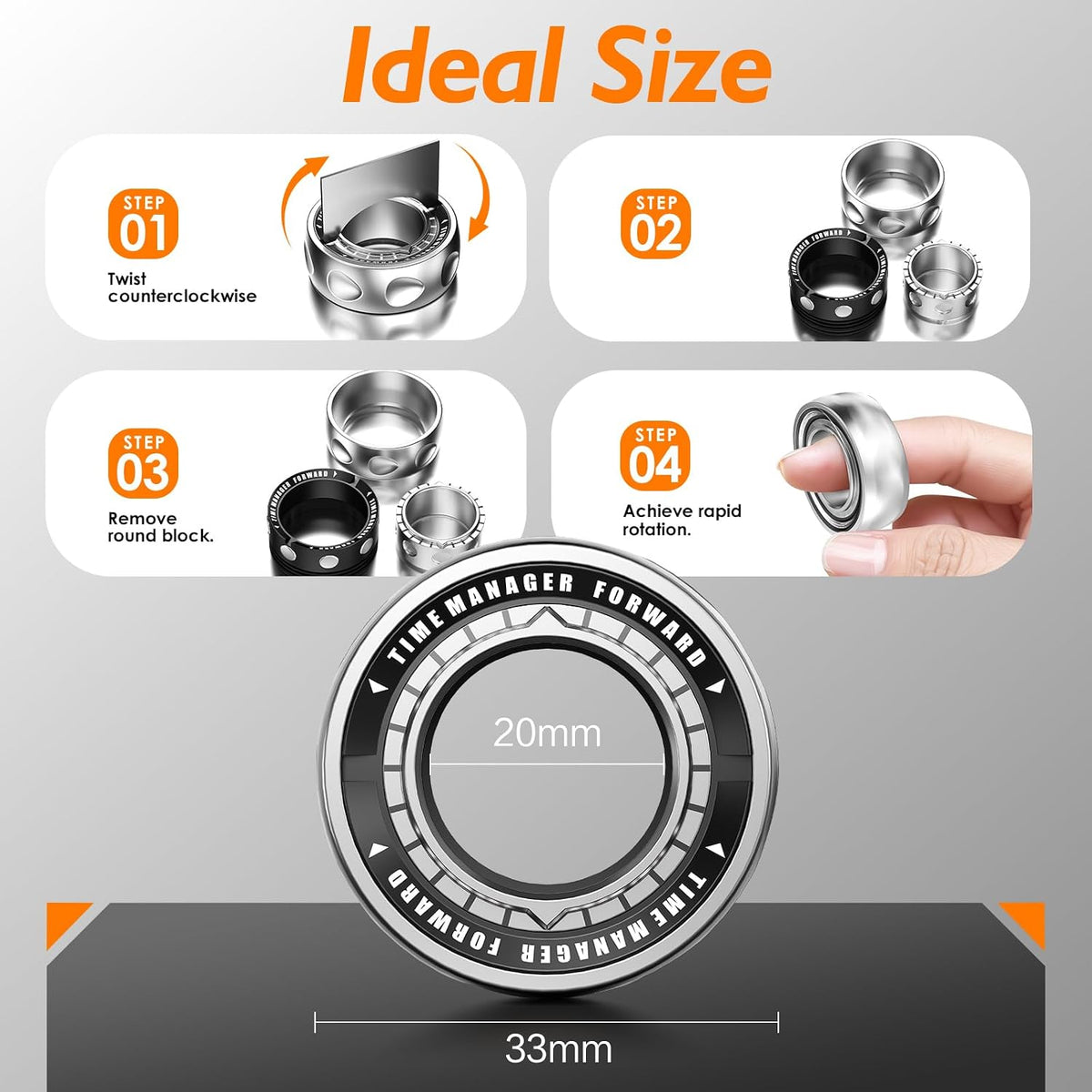 INNÔPlus Fidget Spinner for Adults - Grey - image 4