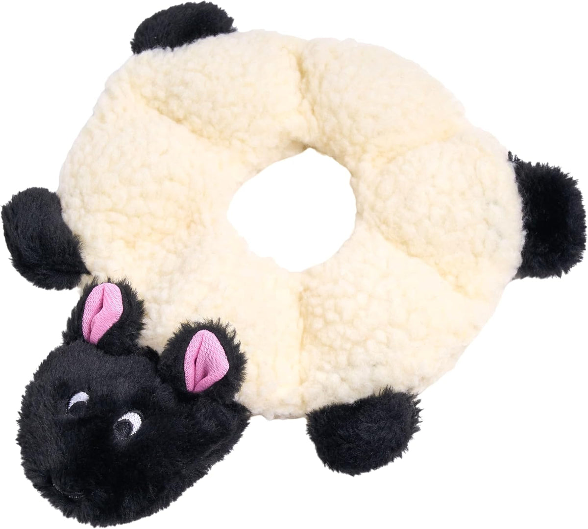 ZippyPaws Loopy No Stuffing Dog Toys to Keep Them Busy, 10" - Sheep / 10 x 8 x 1 in (Pack of 1)