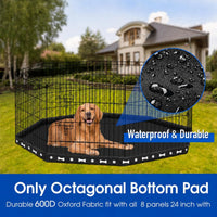 PEEKABOO Foldable Rustproof Dog Playpen with Door, 8 Panels 24"H – Essentials for Dogs - Only Octagonal Printed Bottom Pad - image 3