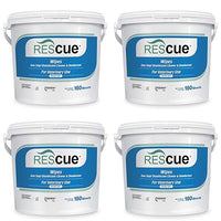 REScue One-Step Disinfectant Cleaner & Deodorizer Wipes for Vet Use – Cleaner for Kennels, Litter Boxes, Vet Offices, Pet Grooming Surfaces – Extra Large, 160-Count Wipes Bucket (4 Pack)