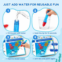 JoyCat Farm Water Coloring Book for Toddler Kids, 13 Pages - Under the Sea - image 2