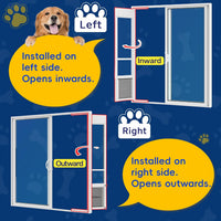 Large Dog Door for Sliding Glass Door - 96" Sliding Door / Xlarge - 1 Flap - image 4
