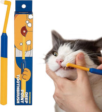 PETHROOM] Pet Toothbrush for Cats and Dogs | Round Shaped Head with Ultra Soft Bristle for Deep Cleaning Dental Care, Kitten and Small Dogs, Tartar Plaque Removal (Deep Point)