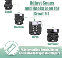 wegreeco Washable Reusable Premium Female Dog Diapers - Small / Black - image 3
