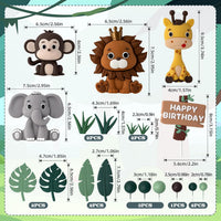 19pcs Safari Animal Cake Topper - Safari Animal Style - image 2