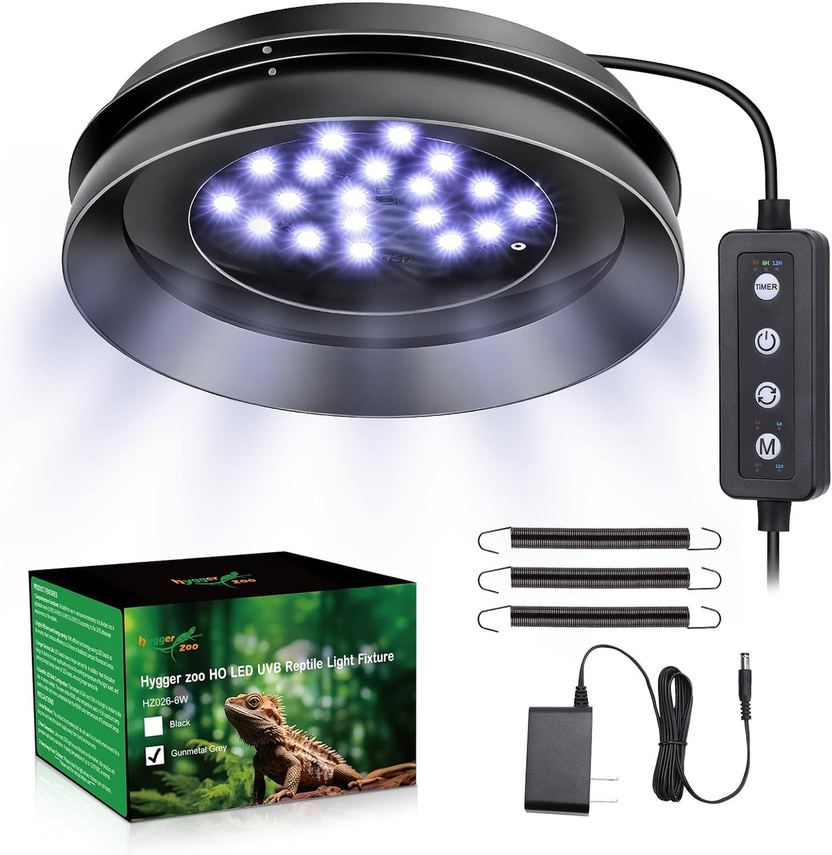 UVB Light for Reptiles with Dimming - Grey / 6W-Grey