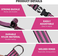 Martingale Collar for Dogs, Reflective Escape Proof, M - Pink / X-Small - image 2