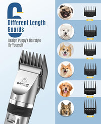 oneisall 2 in 1 Pet Cat & Dog Grooming Kit - Quiet Cordless Dog Clippers & Paw Trimmer for Grooming Pet Hair