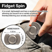 3-in-1 Fidget Toys Adults Kids: Spinner, Slider & Clicker – Fun for Kids & Family - Silver - image 3
