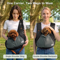 FURTIME Dog Sling Carrier - Black - image 2