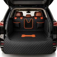 SUV Cargo Liner for Dogs,Waterproof Dog Trunk Cover with Side Flaps – Essentials for Dogs - Bone Pattern / L