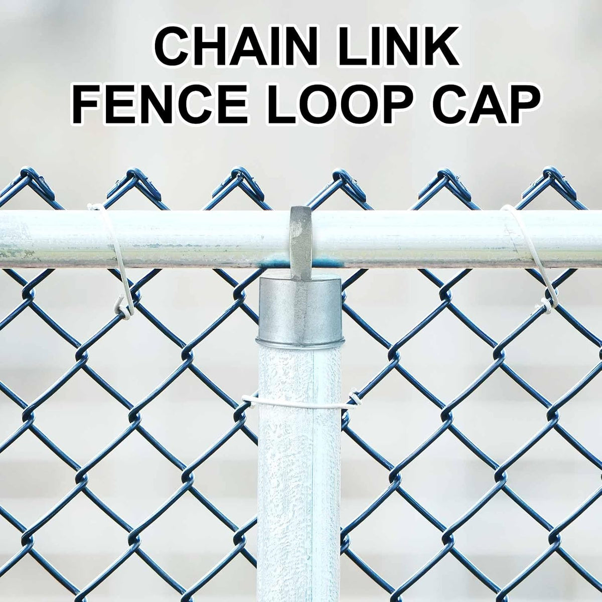 Therwen 12 pack aluminum chain link fence ring caps for 2-3/8 inch posts - view 35