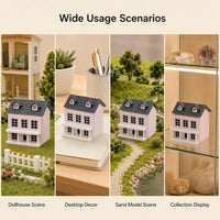 Cutemini blue palm-sized miniature wooden house for 1/12 dollhouse scenes - view 11