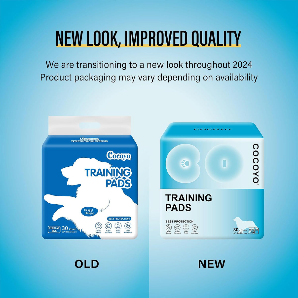 COCOYO Best Value Training Pads 30 Count, Dog Pee Pads - 30 / 22" x 22" Regular - image 2