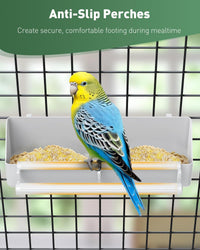 Pawfly 2 Pack Bird Feeder for Cage Hanging Plastic Feeder with Hooks - 2 PC - image 4