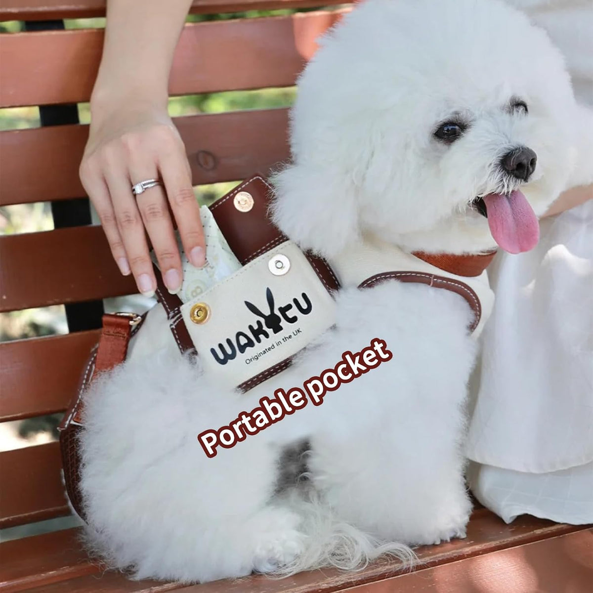 Wakytu Dog Lift Harness Dog Carrier Sling for Small Dogs & Cats - Small(4-8 LBS) / 1.0 White - image 2