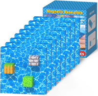 GraceDuck 300 PCS Magnetic Blocks, Magnetic Building Blocks - Blue - 8pcs