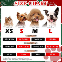 EXPAWLORER Plaid Small Dog Harness and Leash Set with AirTag Holder - Christmas Red / Medium - image 2